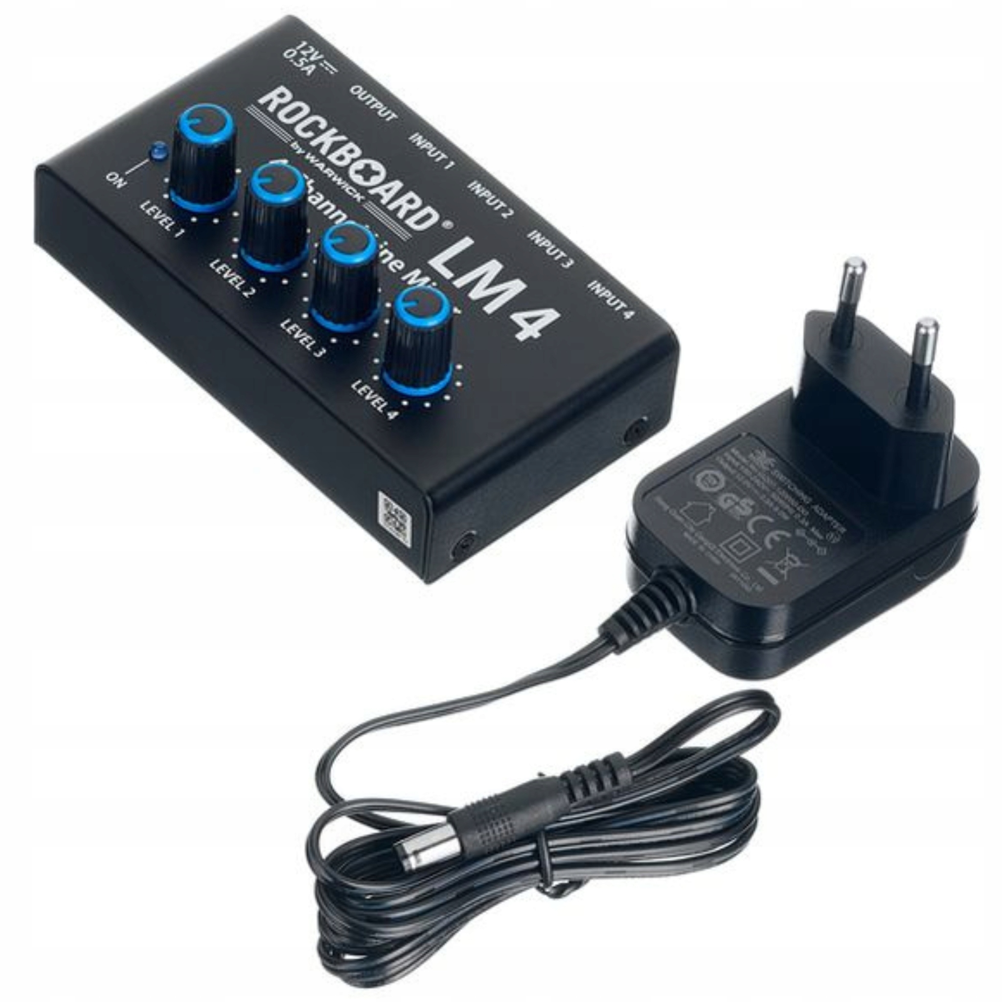 4-kanálový lineární mixér pro nástroje a efekty napájecí zdroj Rockboard LM4