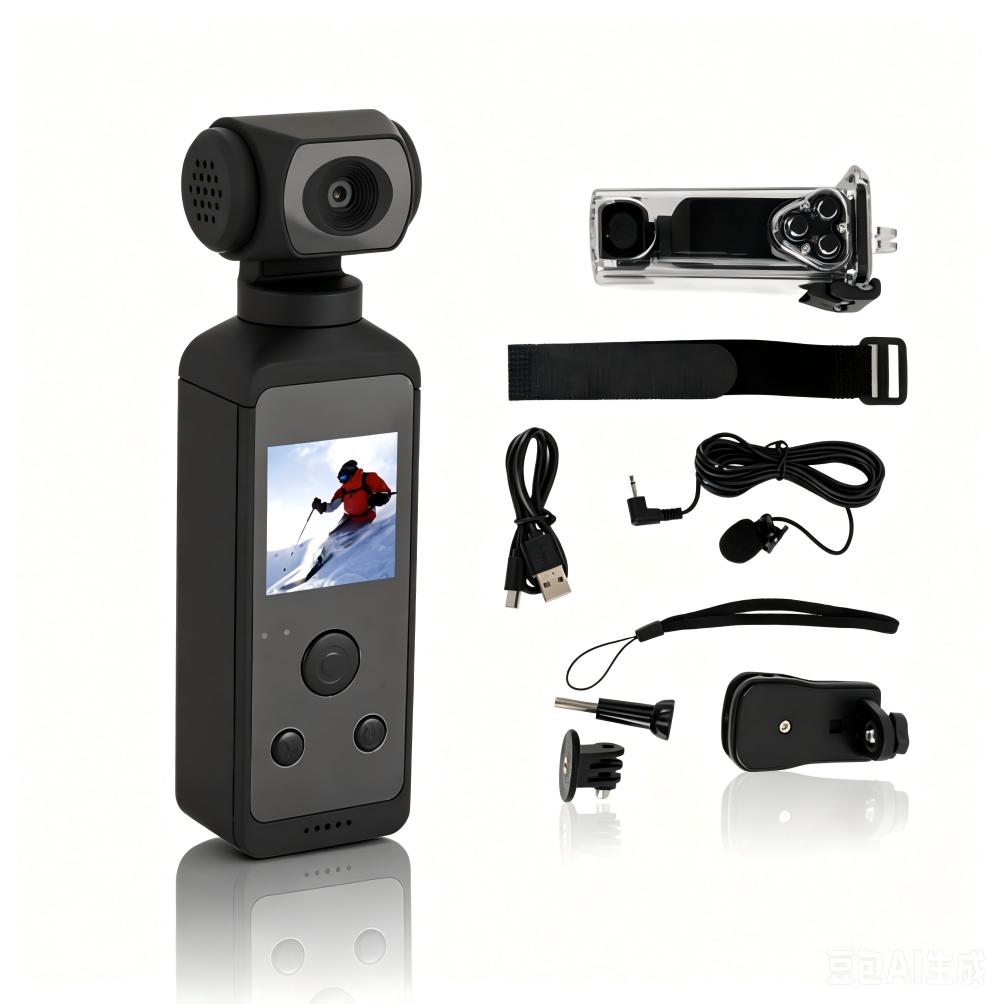 Kamera Sportowa 4K 16MP Wifi Mikrofon Obrotowy Podwodny APARAT+64G Karta Tf