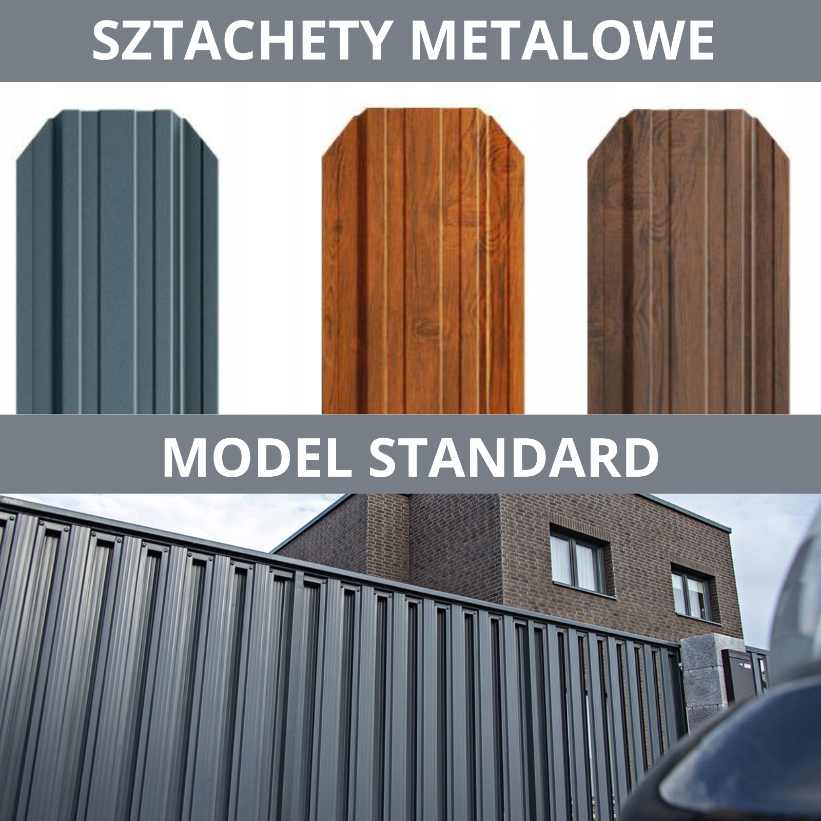 

Sztachety Metalowe wzornik próbki Standard