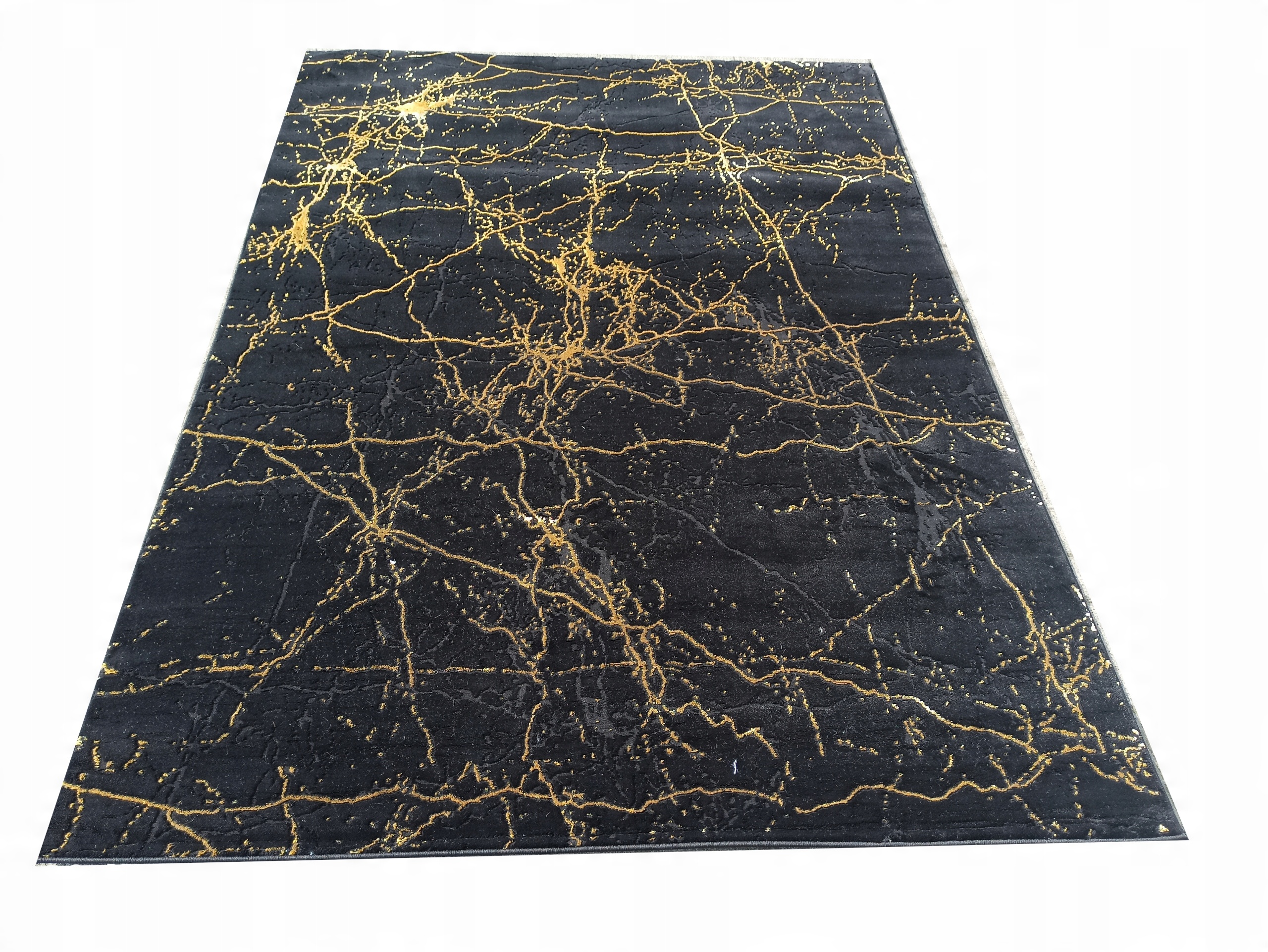 

Dywan Elite 120x180 Nowoczesny Czarny Złoty Hicior