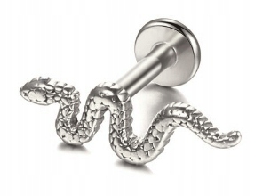 

Sztanga tragus kolczyk chrząstki Snake Wąż Labret