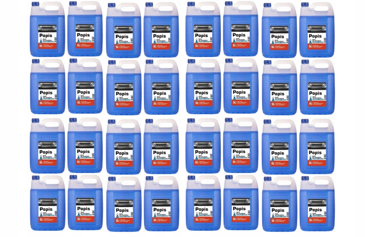 PŁYN DO CHŁODNIC NIEBIESKI 200L GLIKOL 40 X 5L Stan opakowania oryginalne