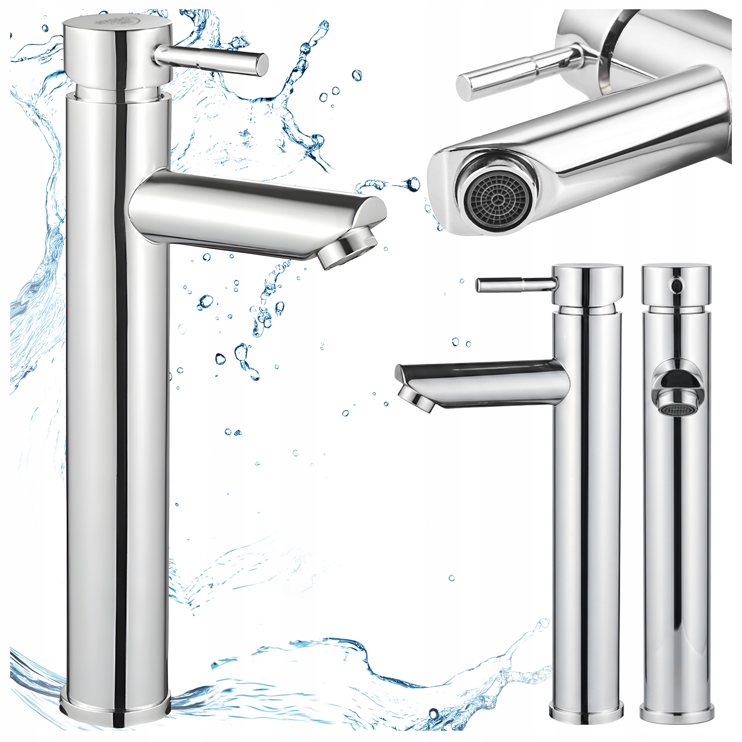 Koupelnová Umyvadlová Baterie Vysoká Na Desku Baterie Arley-h Chrom