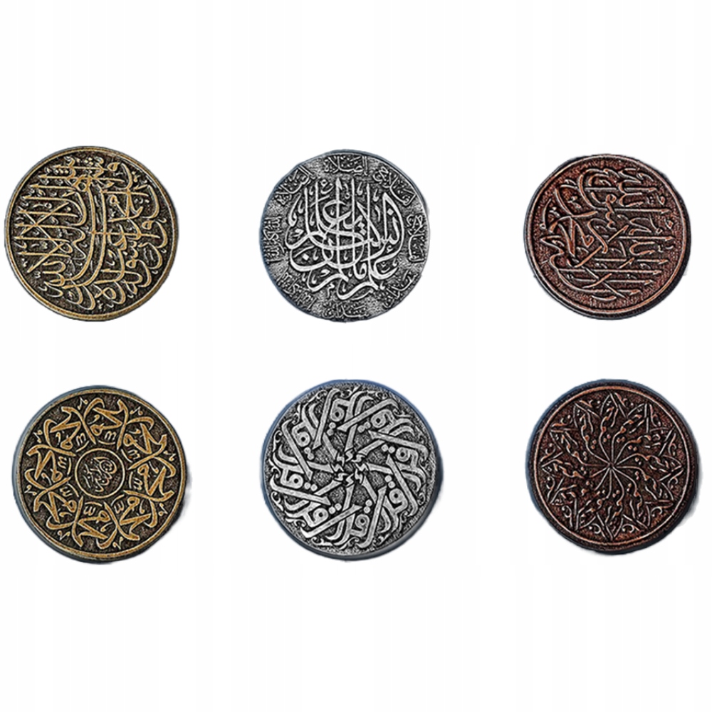 Zestaw 3 Arabskich Metalowych Monet Larp Rpg