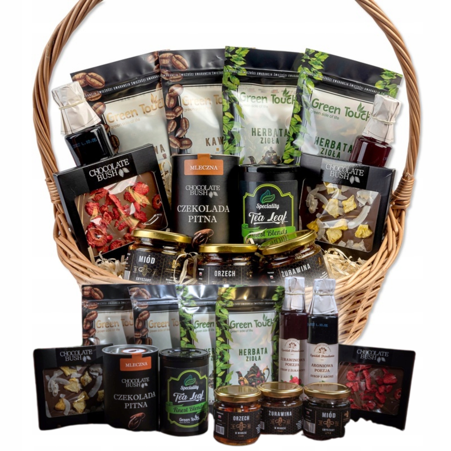 Kosz Prezentowy Duży Zestaw Herbat Słodycze Premium Na Urodziny Rocznicę