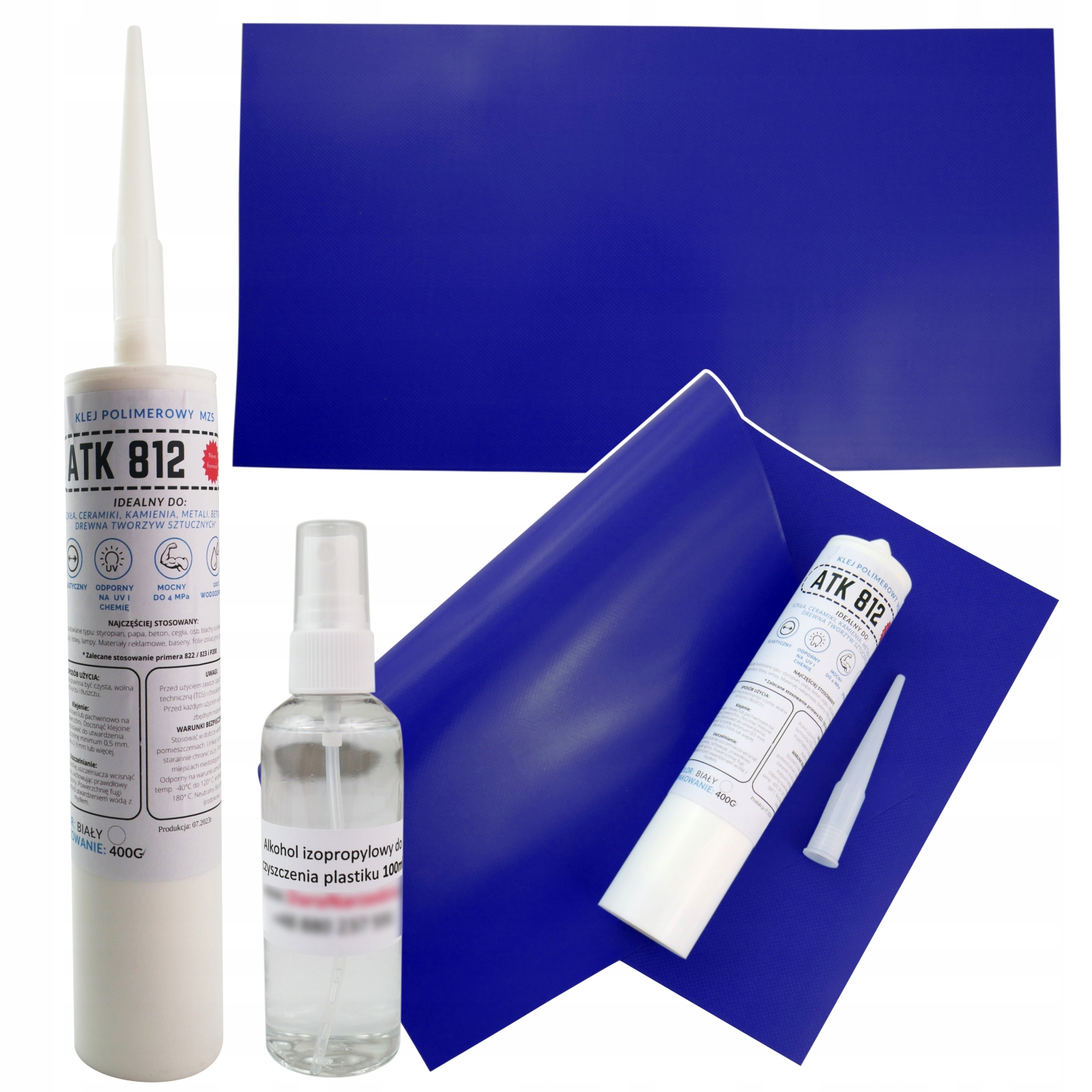 Polymerové lepidlo 400 g Pvc 50x27 cm Opravná sada pro matrace bazénů