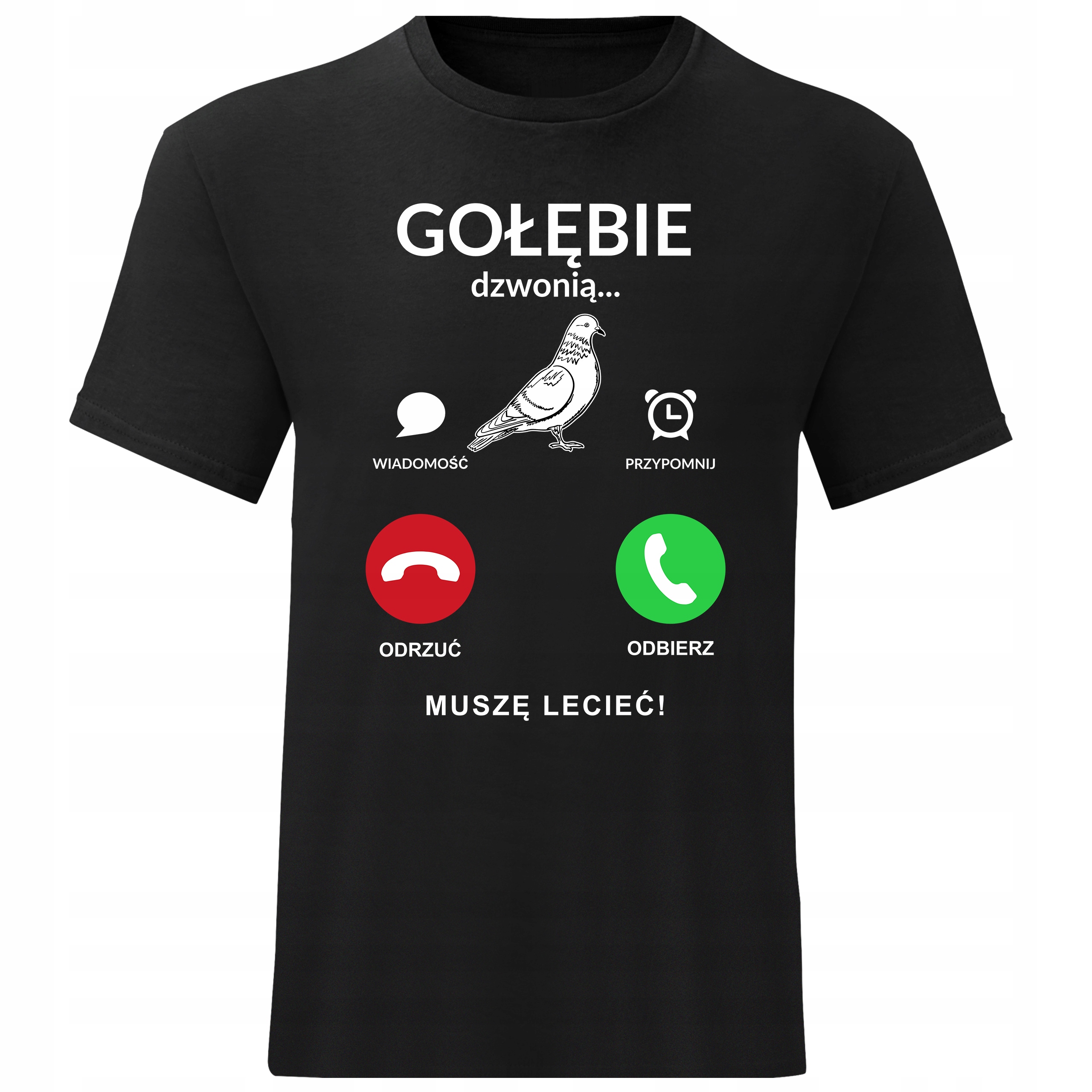 

Męska Koszulka Dla Gołębiarza Gołębie Dzwonią XL