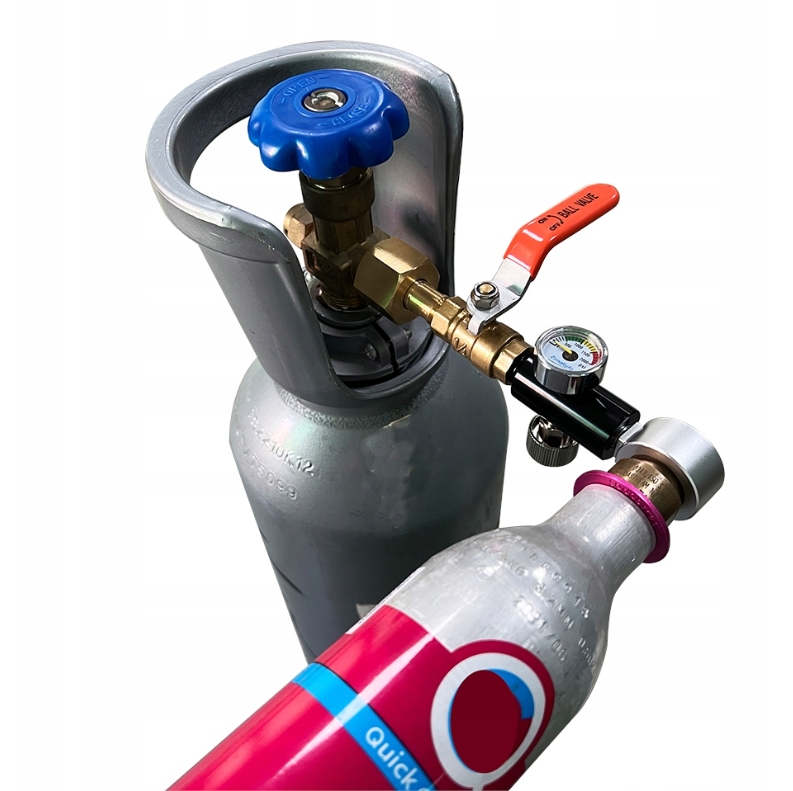 Stacja uzupełniania CO2 do butli Sodastream DUO z szybkozłączem i zaworem