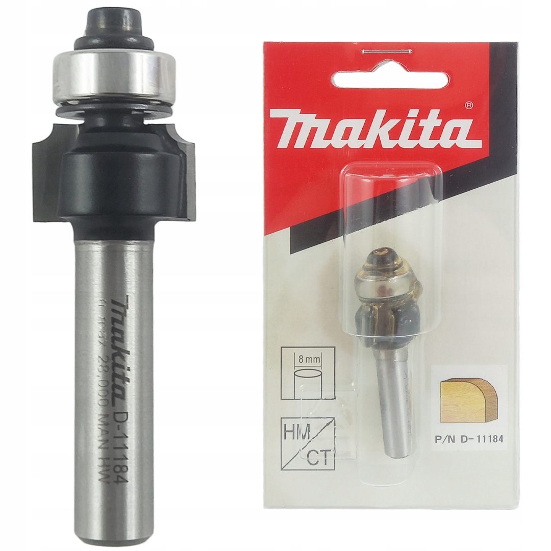 

Frez zaokrągleń 2R z łożyskiem Makita D-11184
