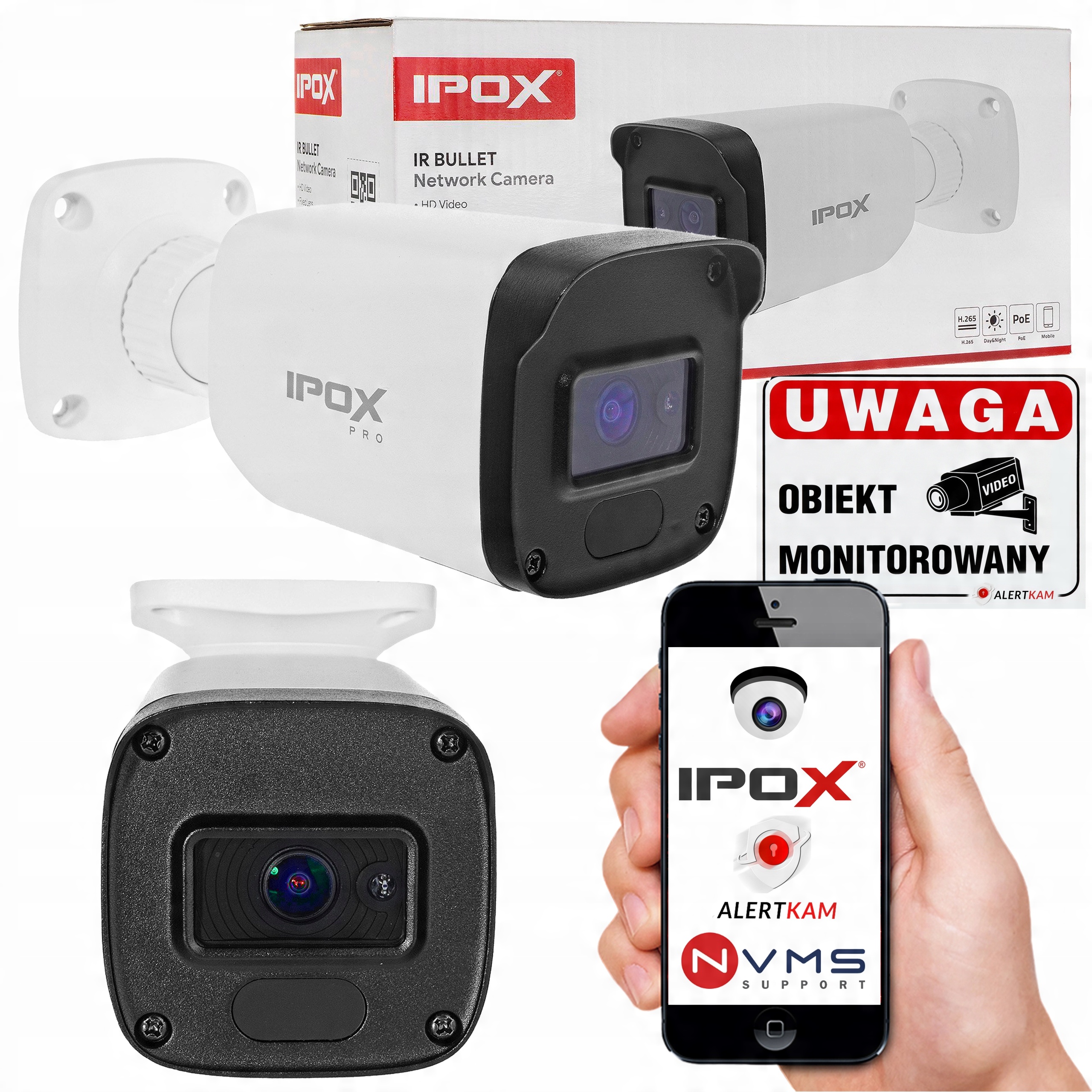 KAMERA ZEWNĘTRZNA IP IPOX 2MP PX-TI2028IR2 TUBA SD