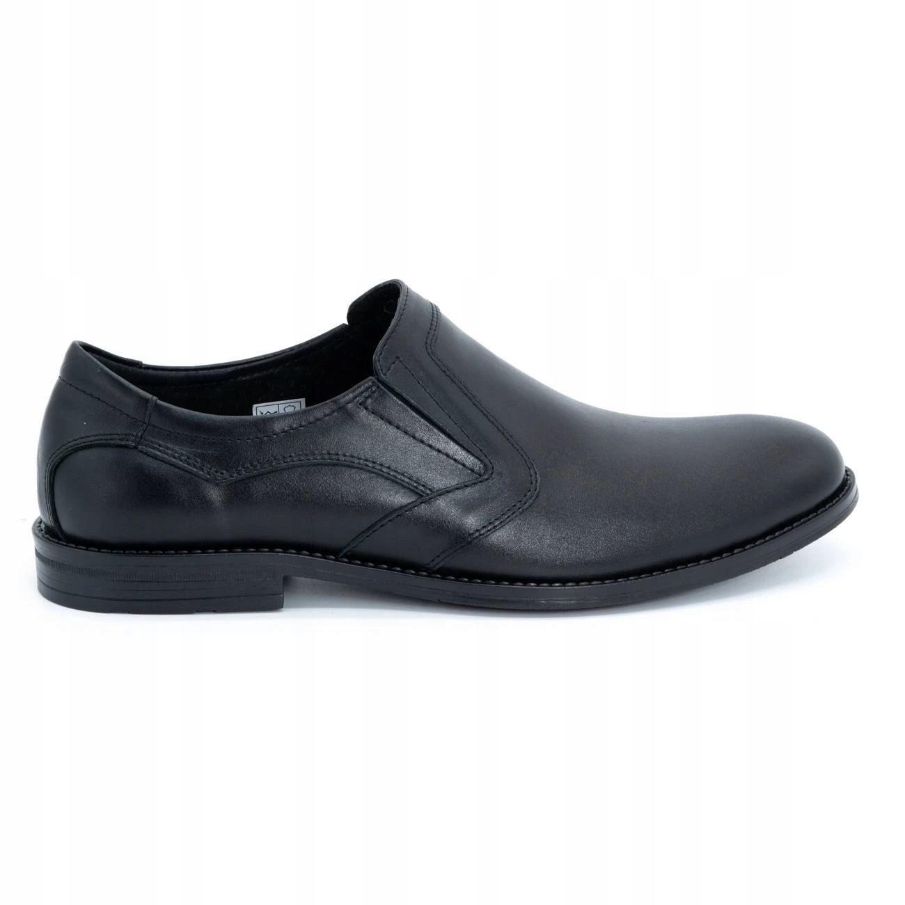 Pánské kožené společenské boty 283T2 Lu černé slip on polské 41