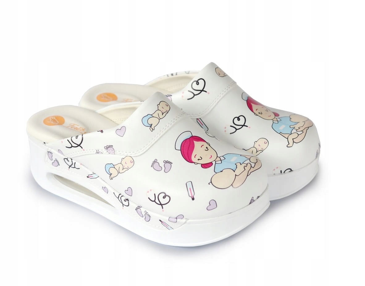 Air Clogs buty medyczne ze wzorem Położna 41