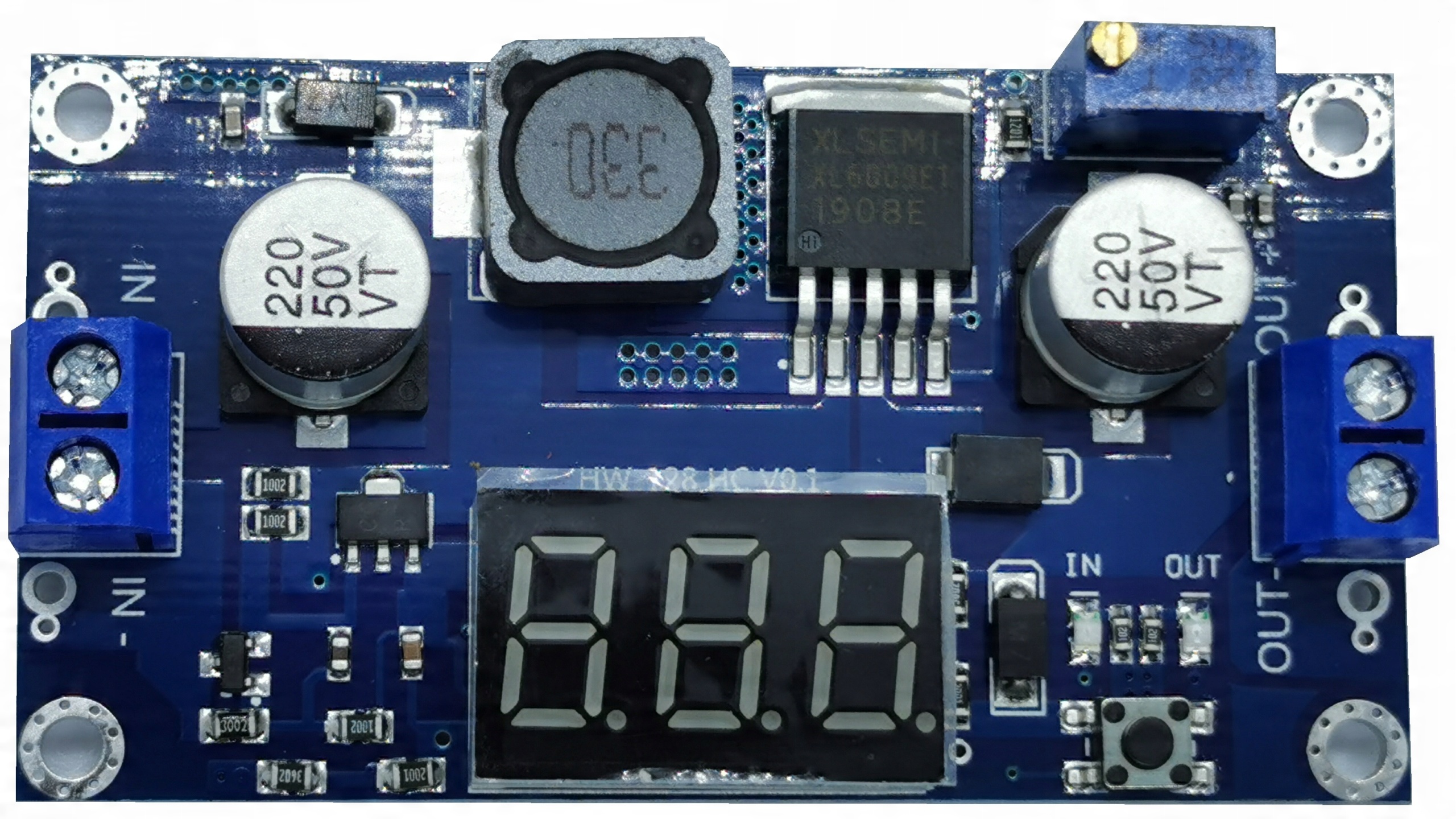 

Przetwornica Step-Up 4–35V LM2577 z wyświetlaczem