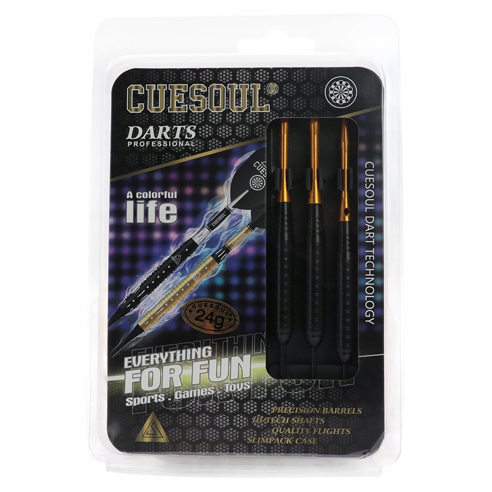 CUESOUL Rzutki Stalowe 23g Czarna Powłoka Mosiężne Beczki STBS051 — miniatura 7