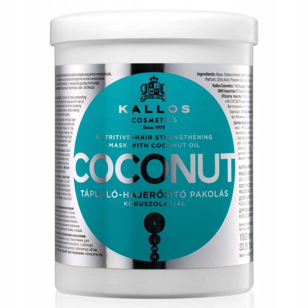KALLOS COCONUT MASKA WZMACNIAJĄCA KOKOSOWA 1000ML