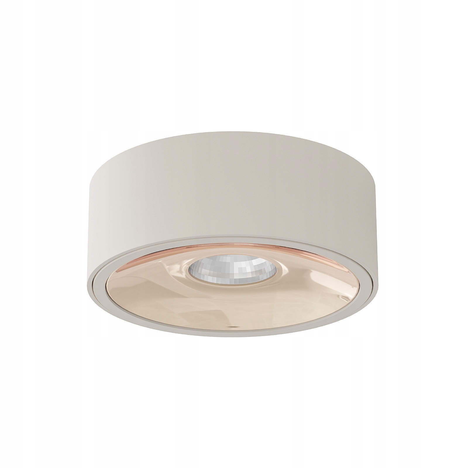 Krémový kruh Neo Toupe Slim LED/Ufo Gold s osvetlením pre kanceláriu