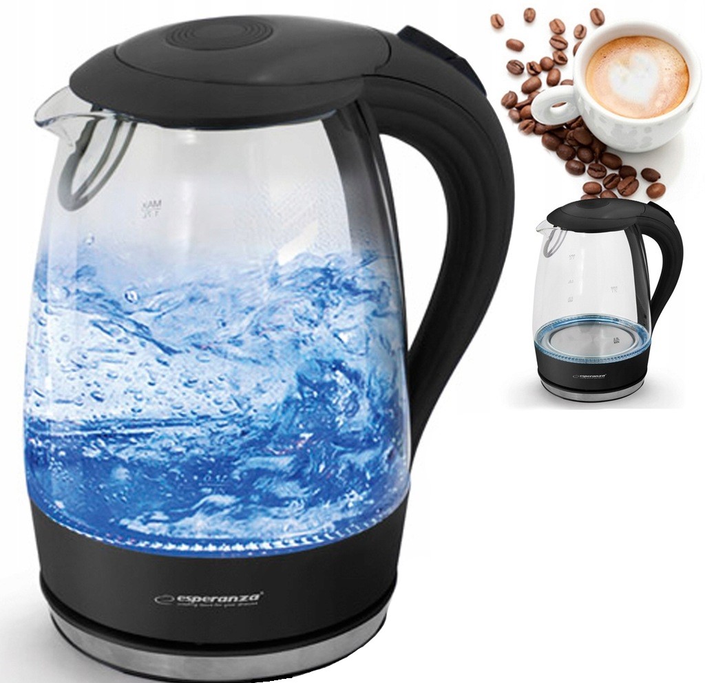 Elektrická varná konvice Angele skleněná 1,7 l 2200 W