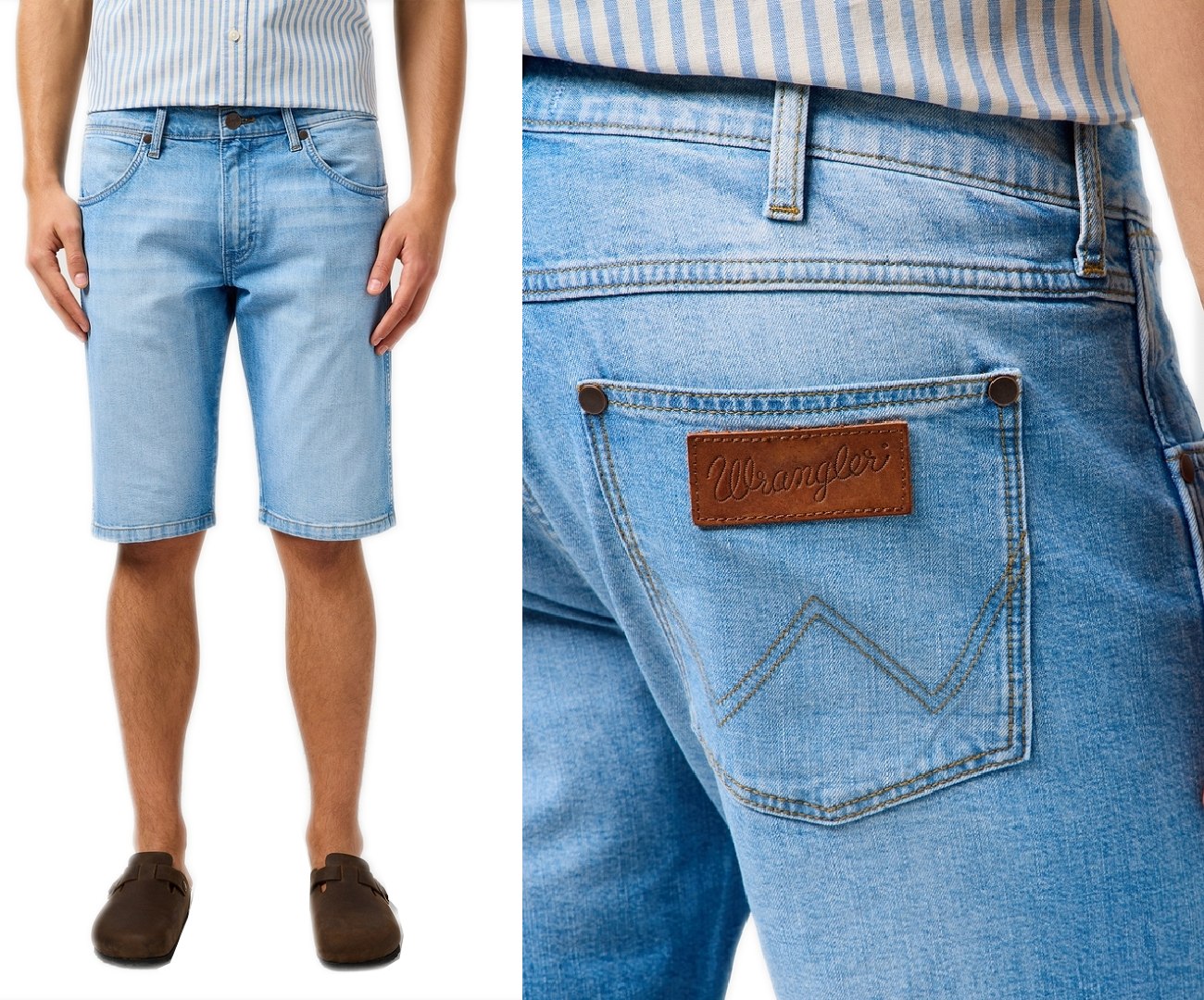 Wrangler Colton pánské krátké kraťasy džínové šortky Slate W40