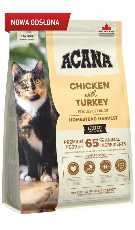 Acana Homestead Harvest Cat 1,8 indyk sucha karma dla kota