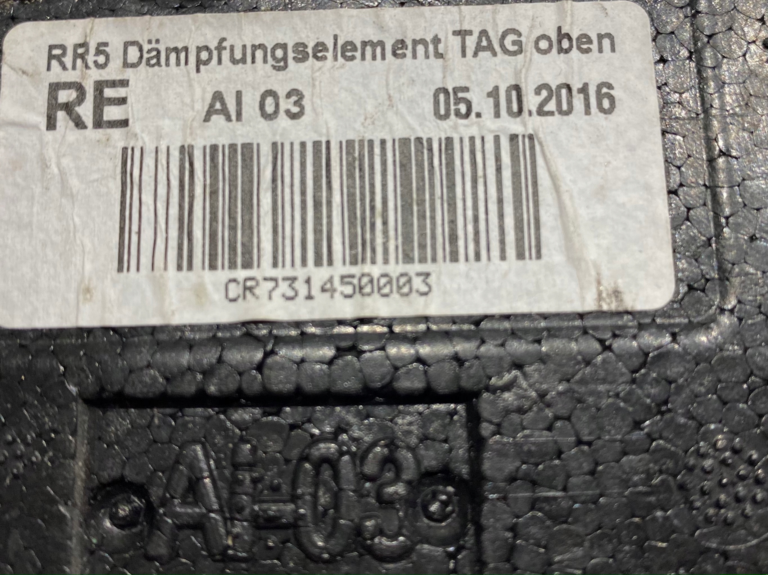 ROLLS ROYCE WRAITH DAWN ABSORBER RH TÜR 7314500