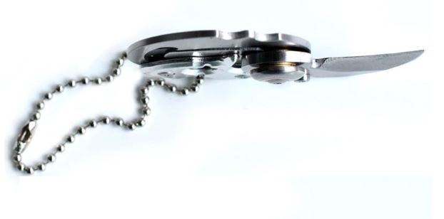 OKRĄGŁY MINI NÓŻ PAZUR Z BLOKADĄ BRELOK SAMOOBRONA Model 1