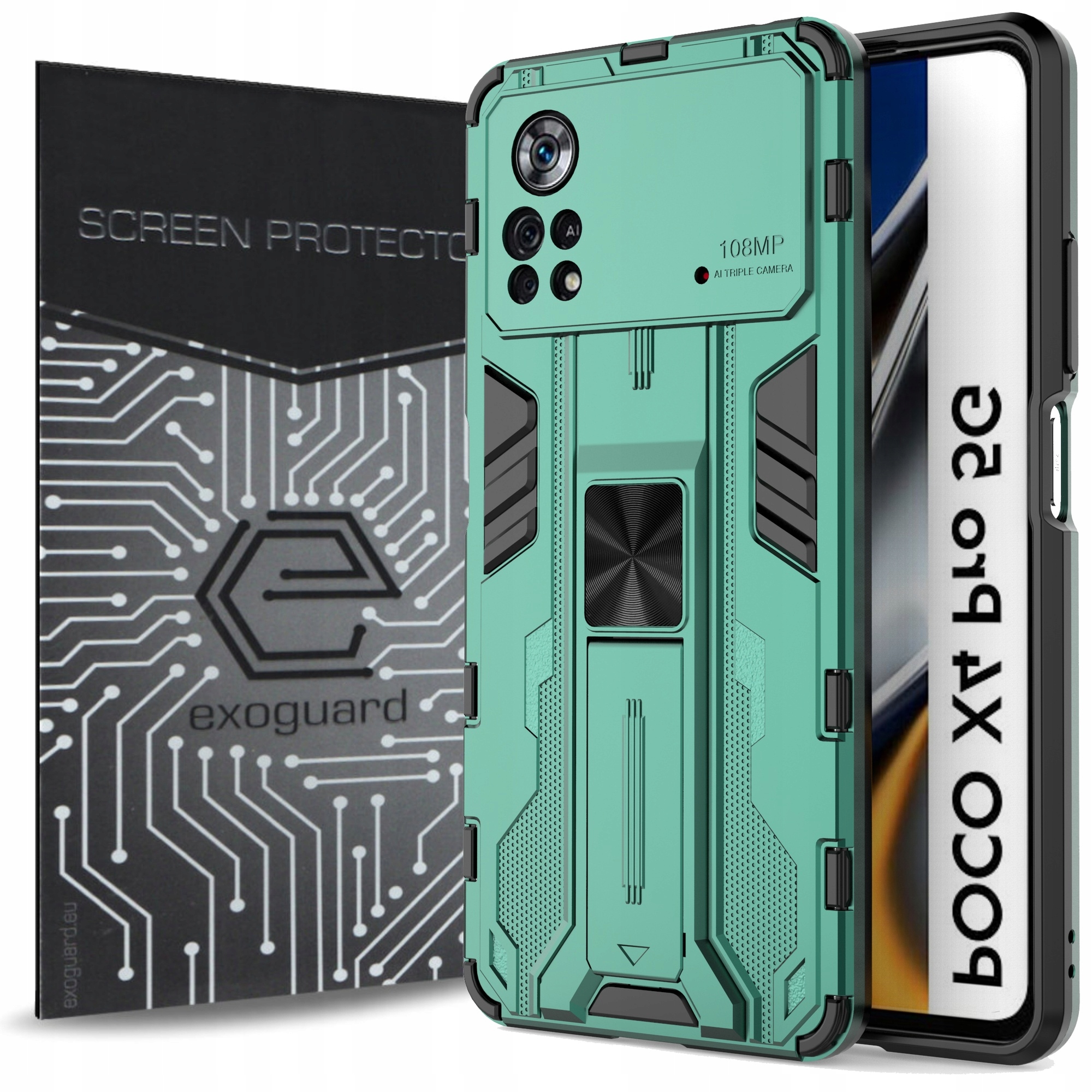 

Case Etui Pancerne+szkło do Xiaomi Poco X4 Pro 5G
