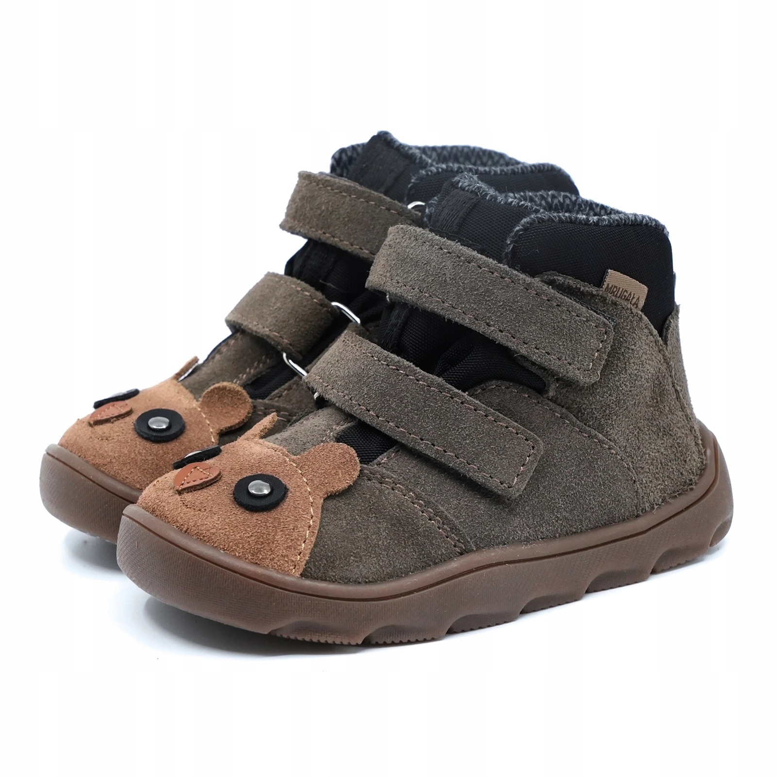 Mrugała Trzewiki Ocieplane Wodoodporne Barefoot Neko Bear Grey 26-30 26