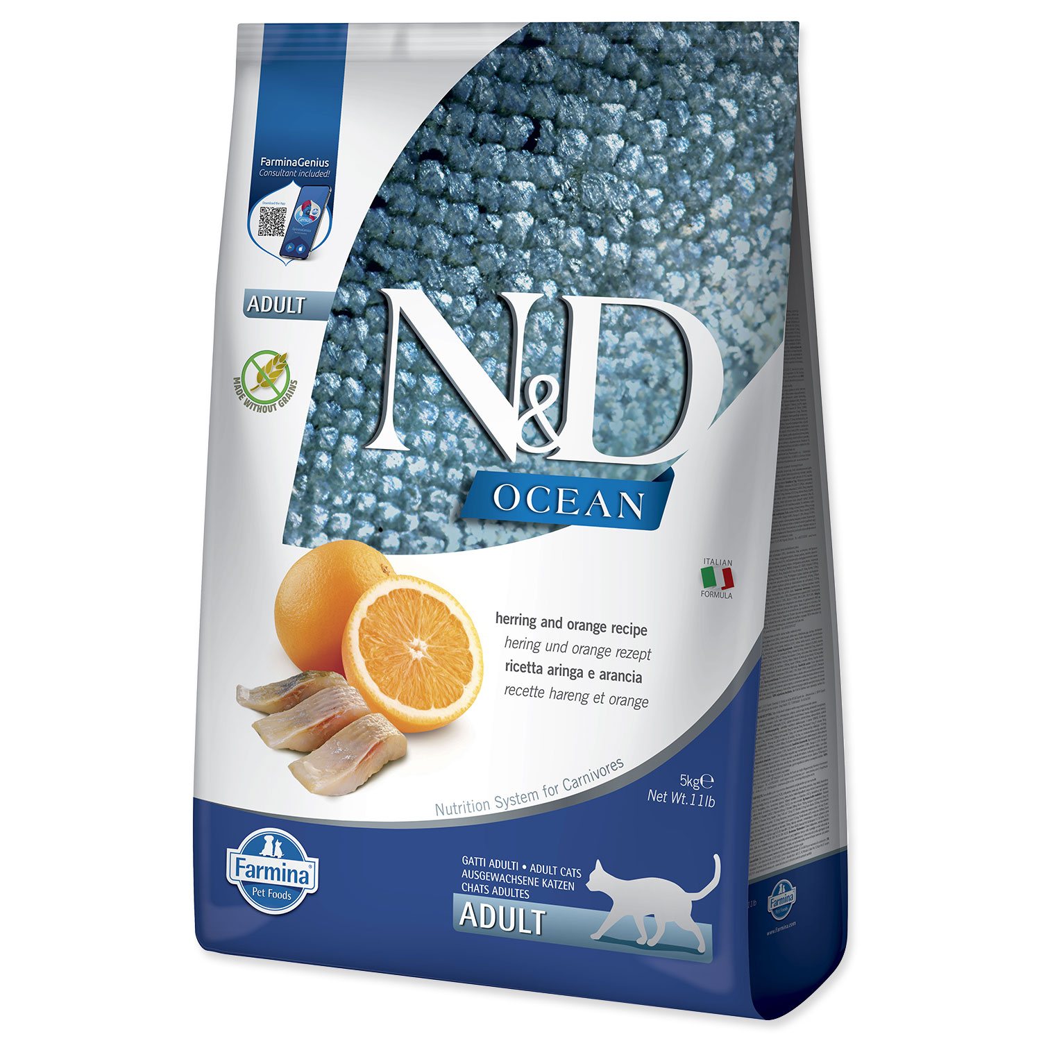 Krmivo N&d Cat Ocean Herring & Orange 5kg