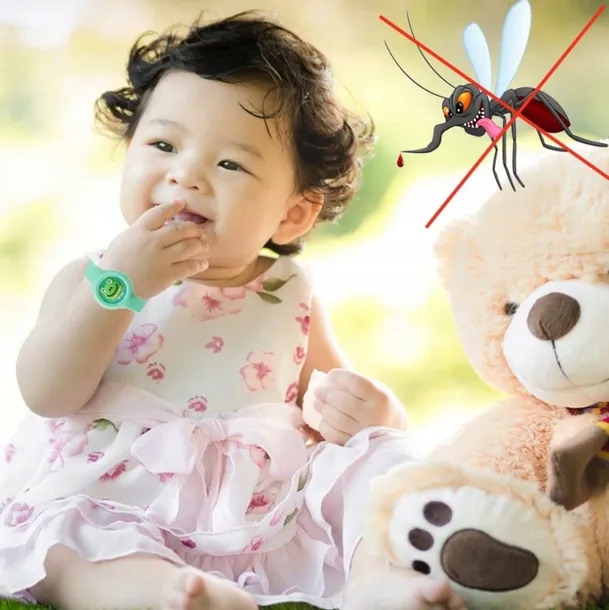 OPASKA ŚWIECĄCA NA KOMARY SILIKONOWA DLA DZIECI Marka inna marka