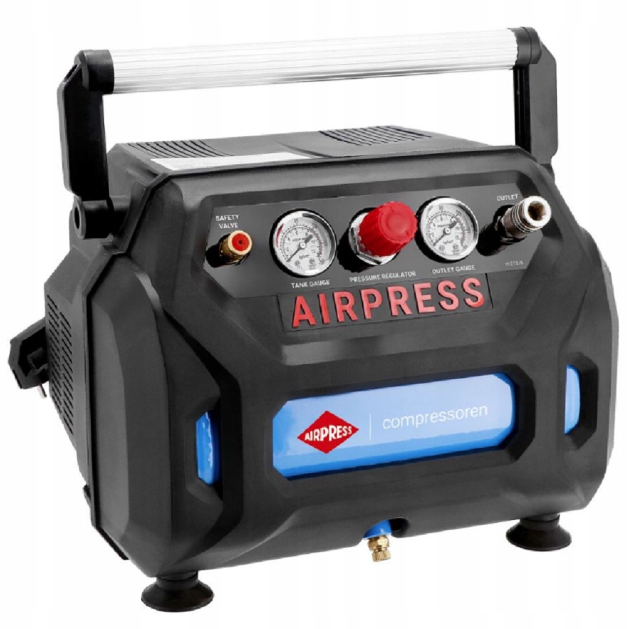 Airpress H 215-6 Mały kompresor bezolejowy 8 bar BoomBox