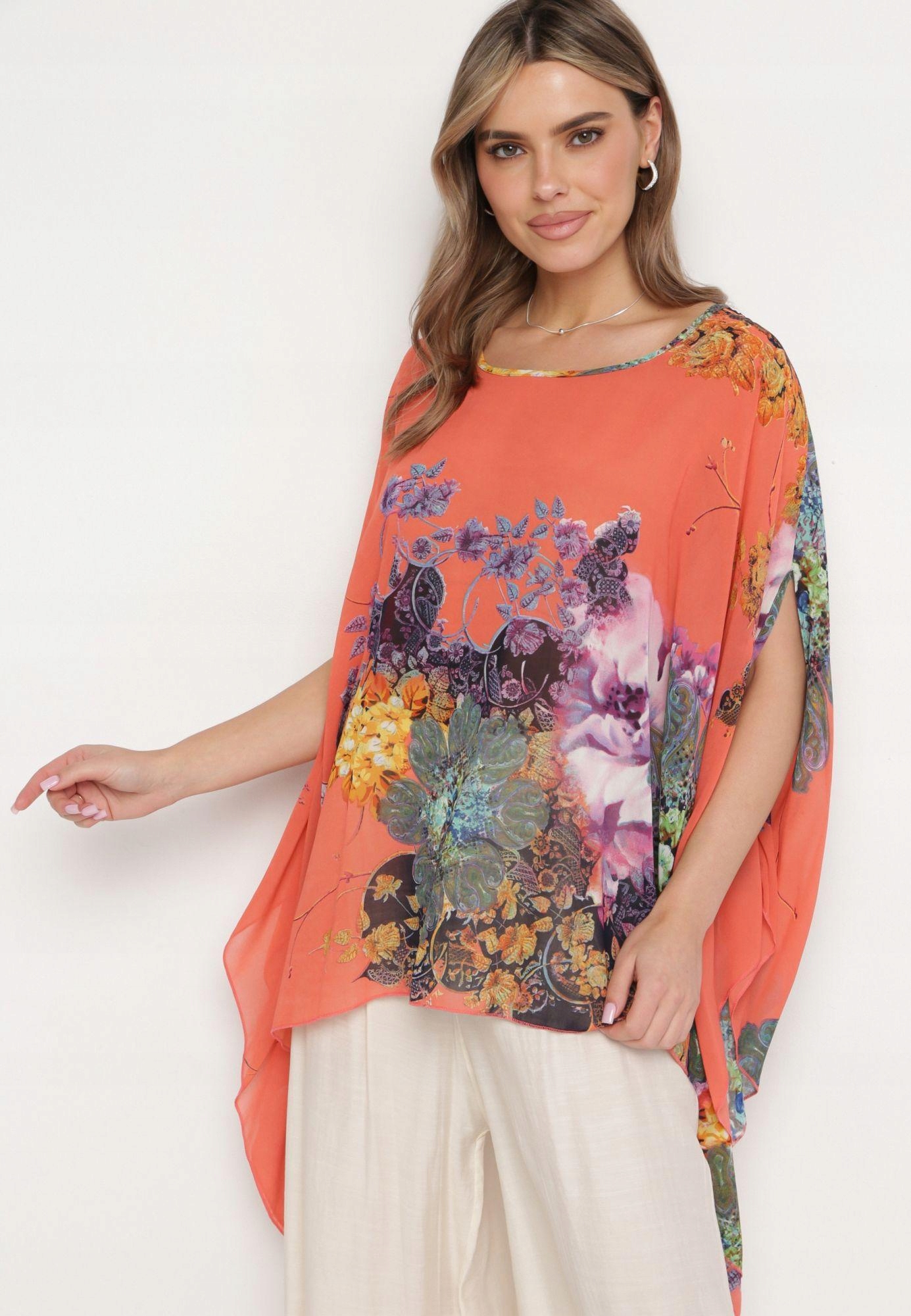 Born2Be Różowe Ponczo damski