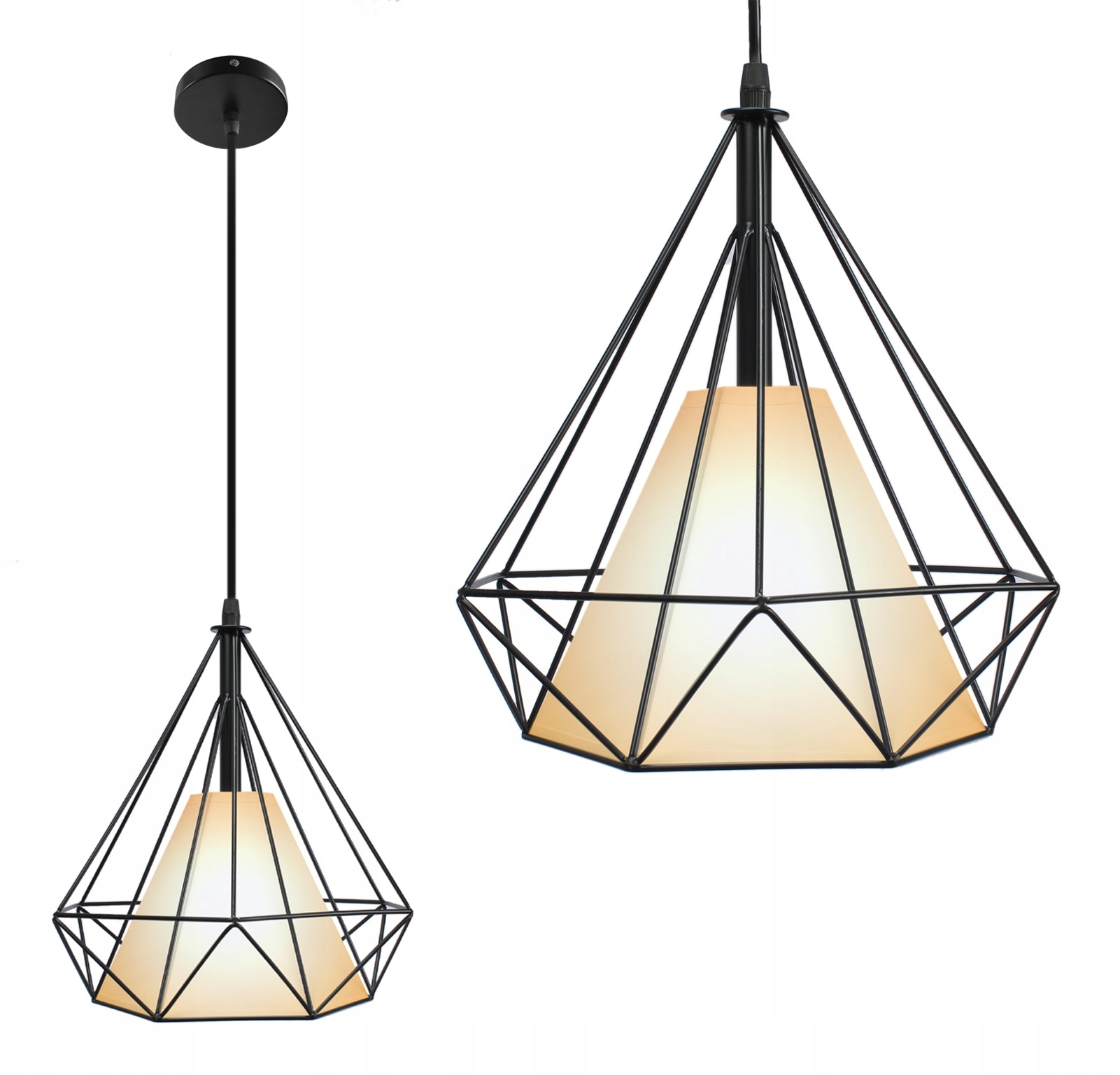 

Lampa wisząca sufitowa Diament Loft Edison E27