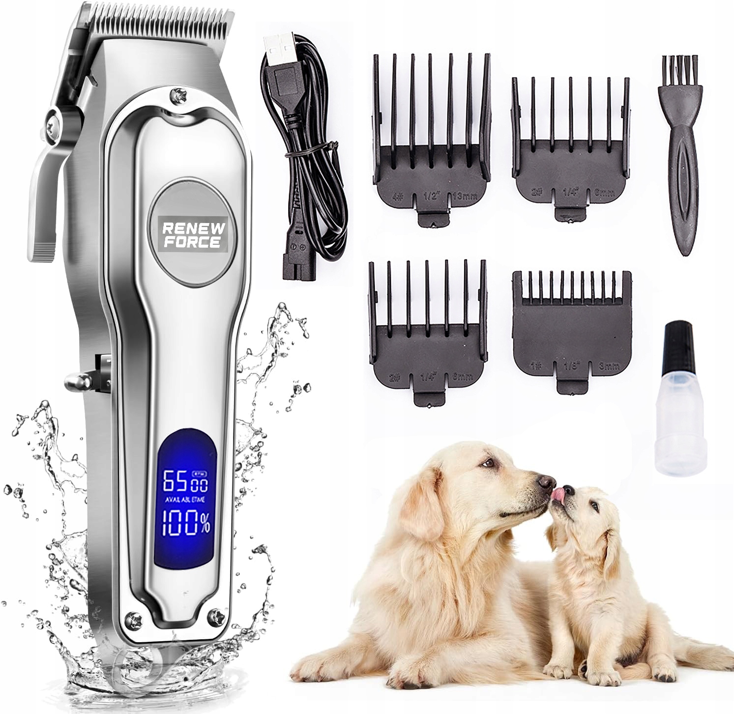 Silný stroj na stříhání psů a zvířat, profesionální ocelová kvalita