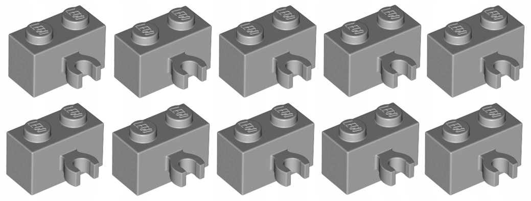 

Lego 1x2 zaczep j.szary 10 szt 30237 42925 95820