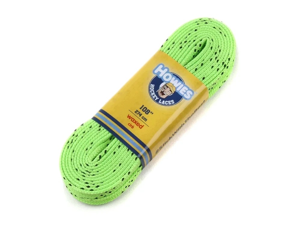 Sznurówki hokejowe Howies woskowane jasno-zielone 213 cm 84 ", Neon