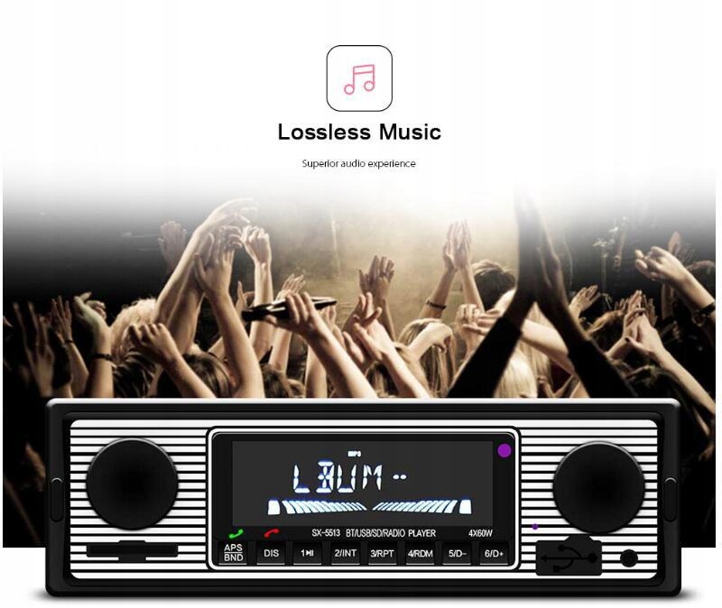 AUTORÁDIO 1DIN SD USB BLUETOOTH MIKROFÓN Značka Iné