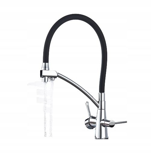 Trojcestná kuchynská batéria do filtra – chróm