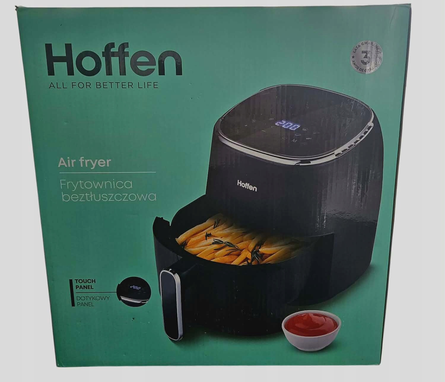 Frytkownica beztłuszczowa Hoffen Air Fryer 3,5L 1500W dotykowy panel