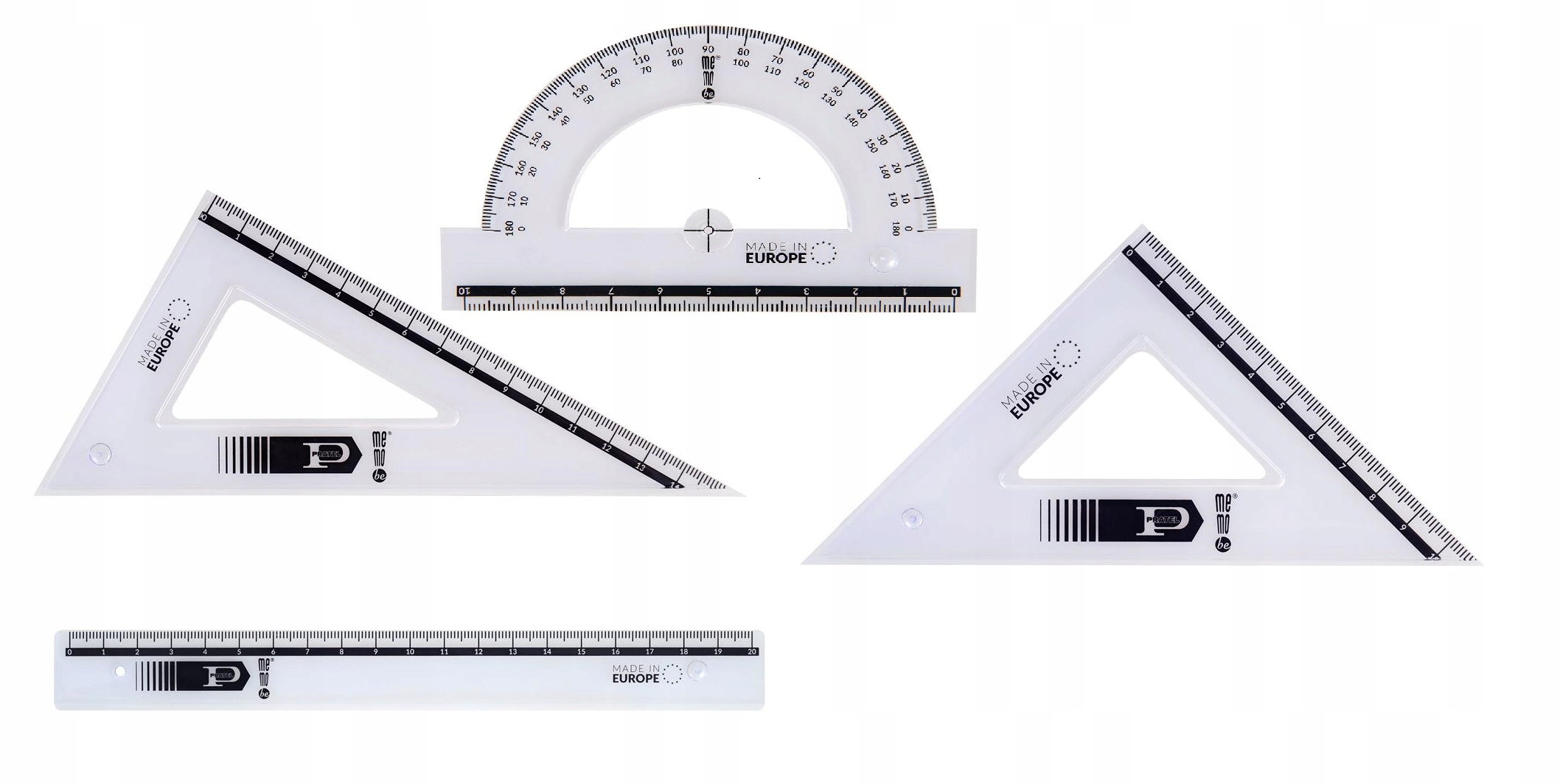 

Zestaw geometryczny kreślarski z linijką 20cm
