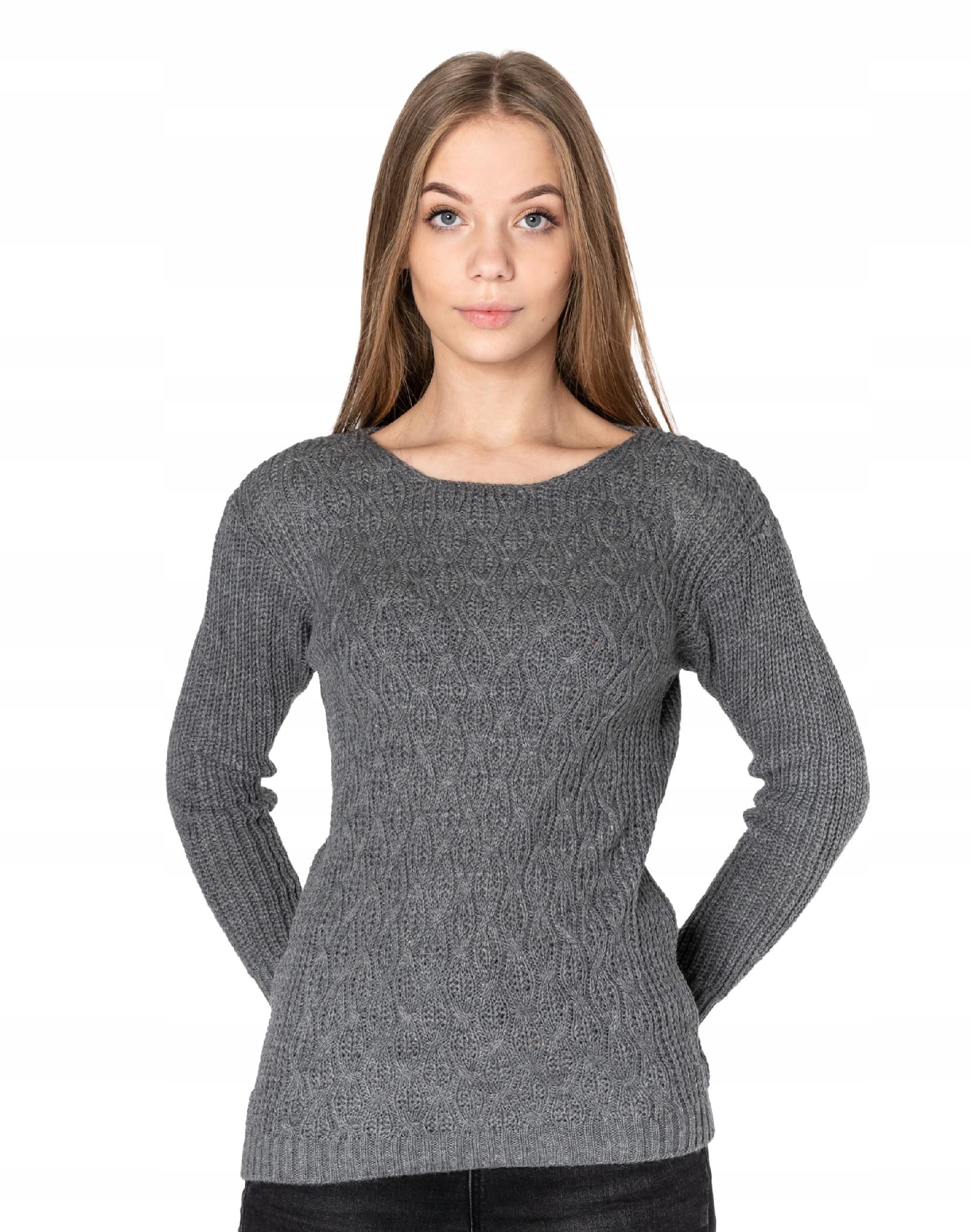 

Lekki Sweterek Damski Sweter SD01-5 szary