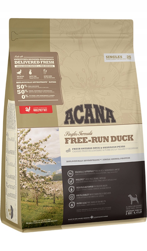 Acana Singles Free-Run Duck karma dla psa 2 kg
