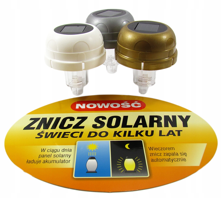 Kapturek znicz solarny przykrywka 72mm kolory