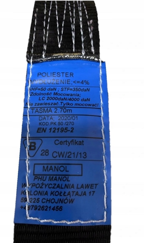 Pasy Do Spinana Samochodu Laweta GUMOWANE RACZKI Weight with packaging 10 kg