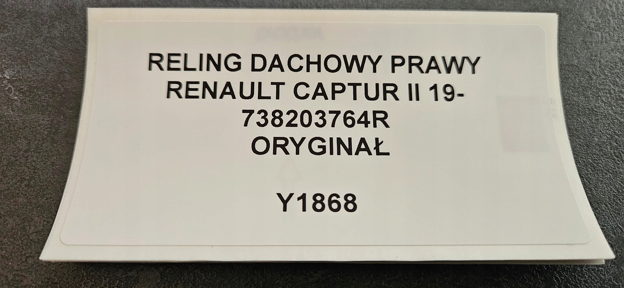 Dachreling dach rechts RENAULT CAPTUR II 19- Original 738203764R