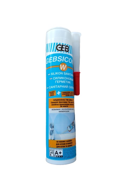 

Silikon sanitarny biały 310ml Geb