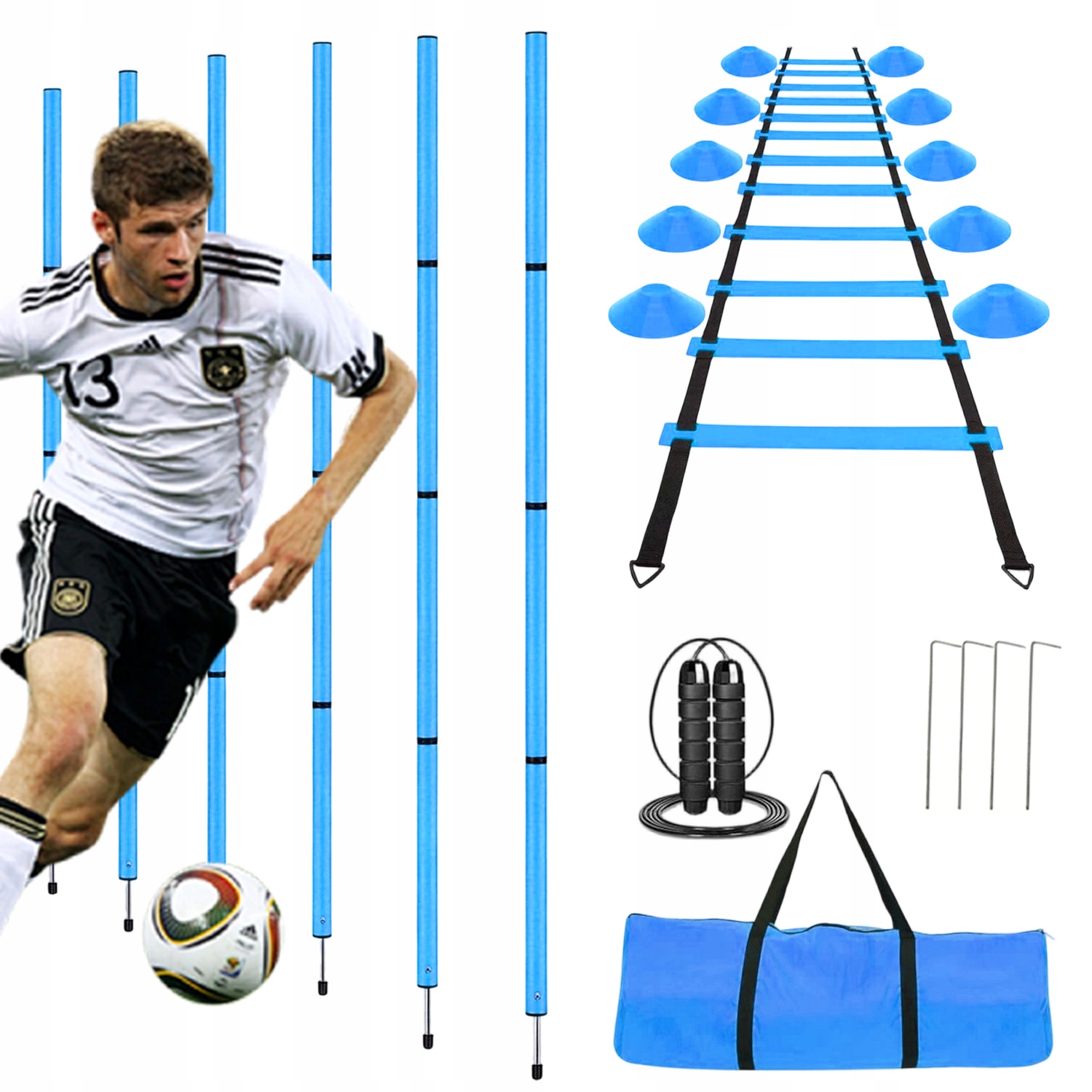 Sada Pro Trénink Rychlosti 6 Paliček 6 M Žebřík 12 Příček 10 Kuželů