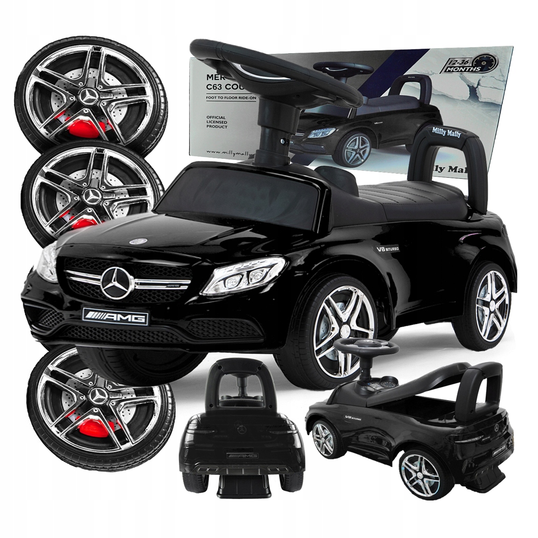 Sportowy Jeździk Pchacz 4w1 Mercedes Audio Dzieci