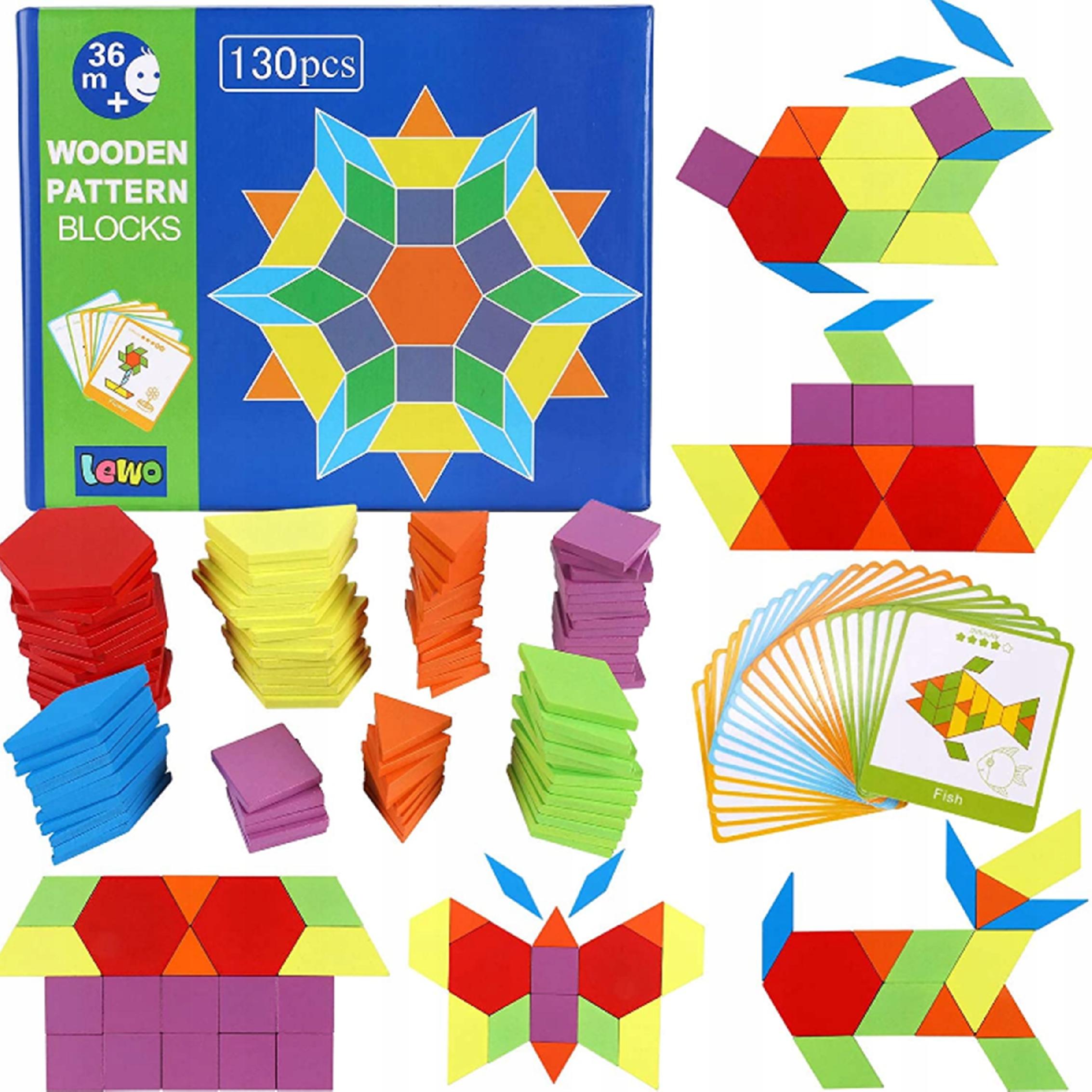 

Drewniane Klocki Układanka Montessori Puzzle Gra