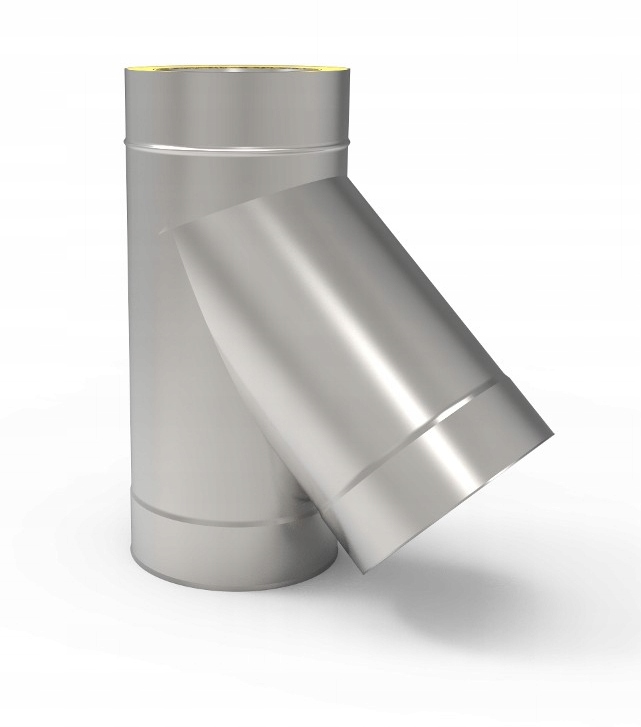 Kd T-rozdělovač izolovaný fi 120 0,8 mm 45 stupňů komín vložka ocel čep