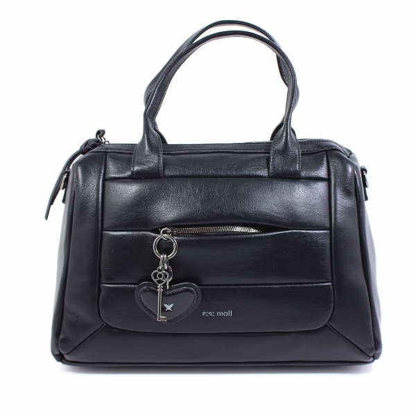 Kabelka shopperka černá eko kůže jednokanálová Pepe Moll 242320